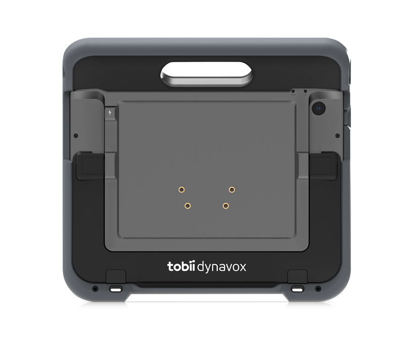 Rückseite des TD Navio Kommunikationsgeräts von Tobii Dynavox