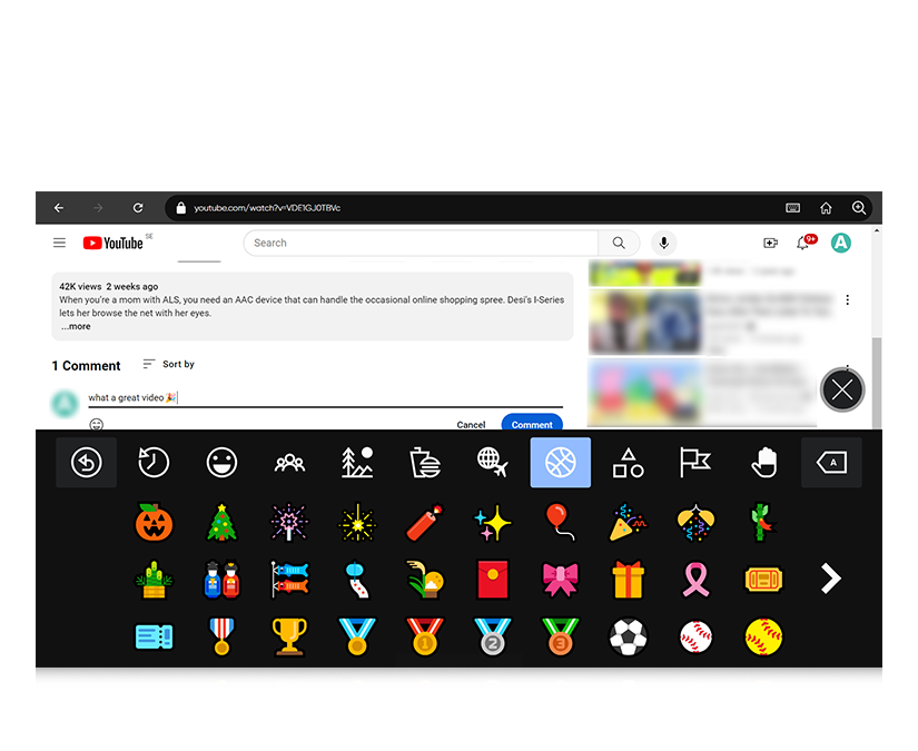 Emojis, die von TD Browse von Tobii Dynavox unterstützt werden