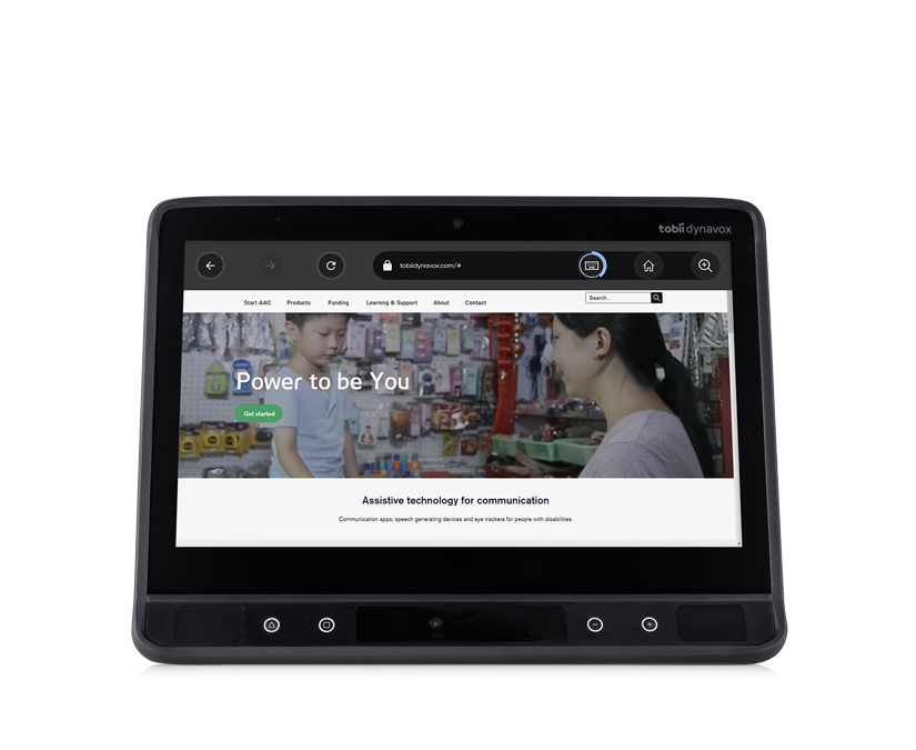 TD Browse von Tobii Dynavox auf einem Gerät der Tobii Dynavox TD I-Serie